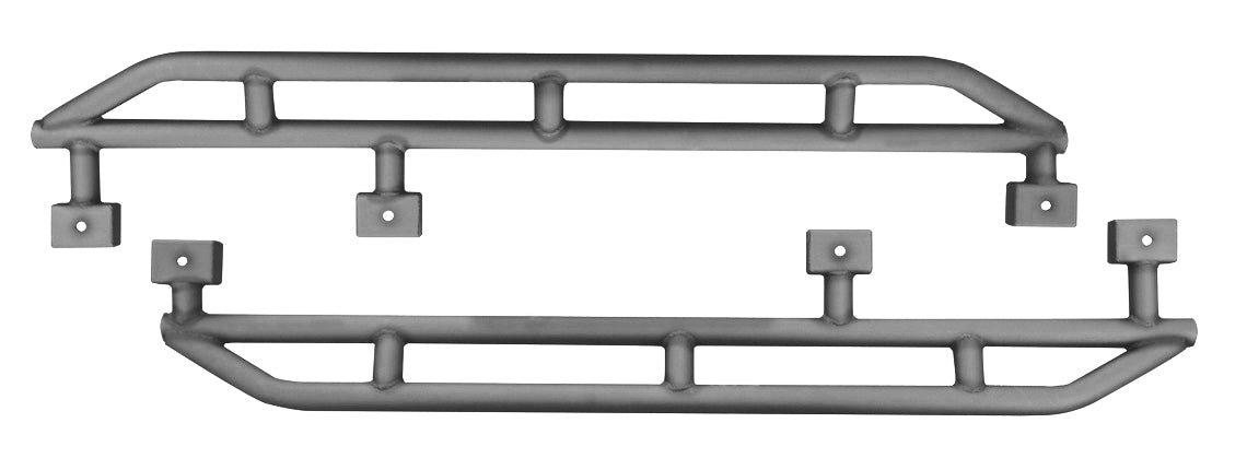 Rocker Slider Nerf Bar Side Steps For 2007-2018 Jeep Wrangler JK JKU 4Door - Black Steel